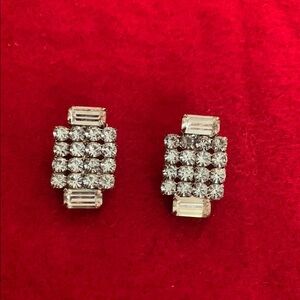 Elegant Silver Crystal Earrings